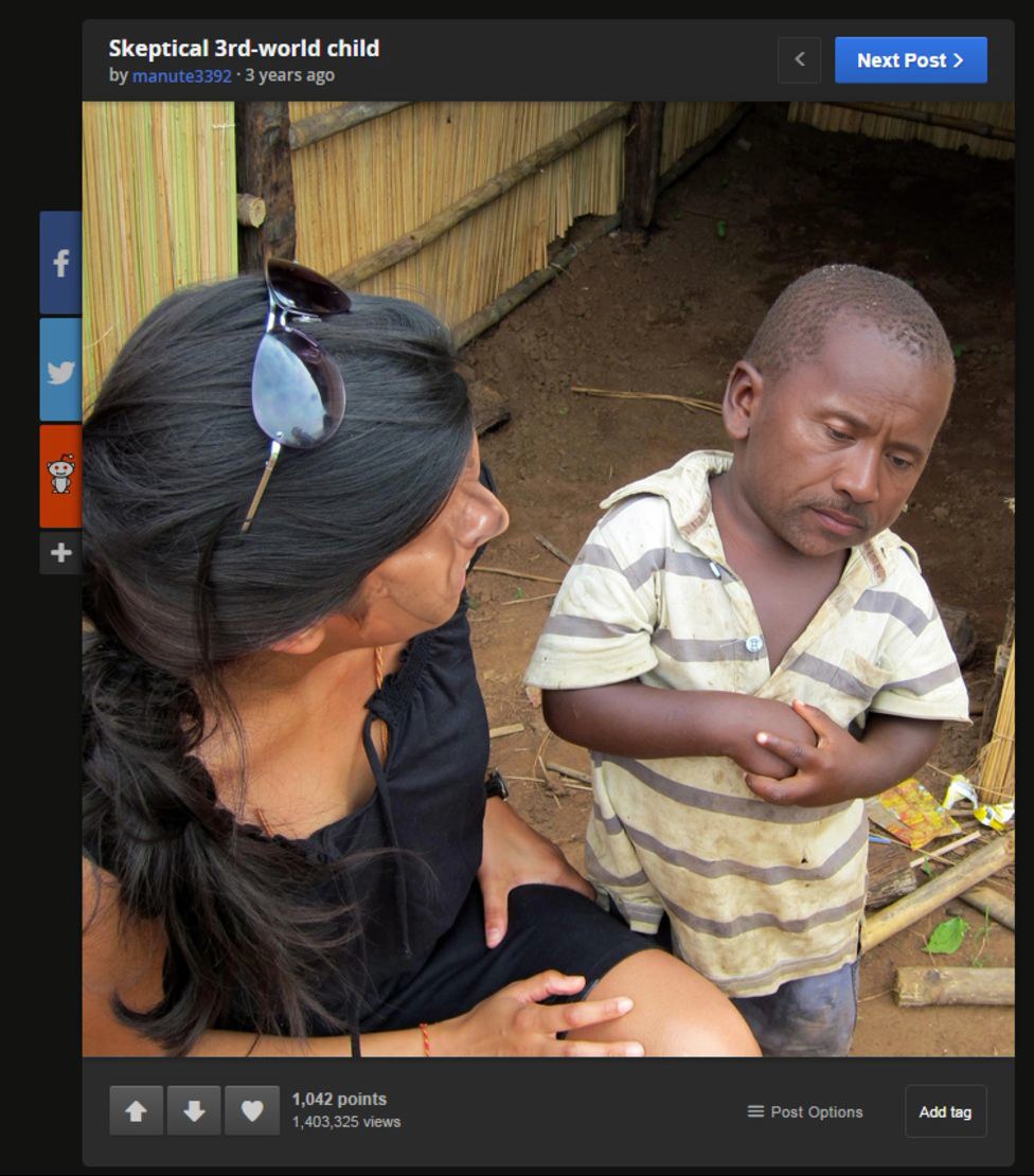 Skeptical Third World Kid Viral Meme Portrait
