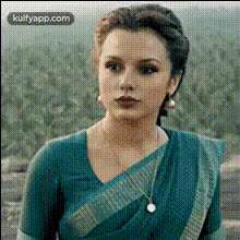 Angry Trisha Green Saree
