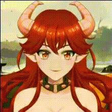 Anime Girl With Horns