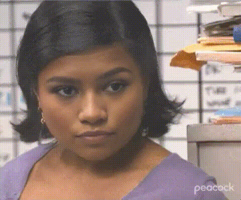 Angry Woman In Purple Shirt