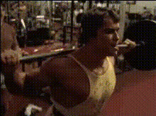 Arnold Schwarzenegger Lifting Weights