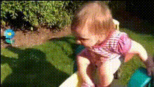 Baby On A Slide