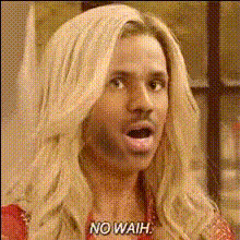Blonde Woman Shocked Expression