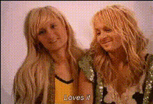 Blonde Women Smiling Together