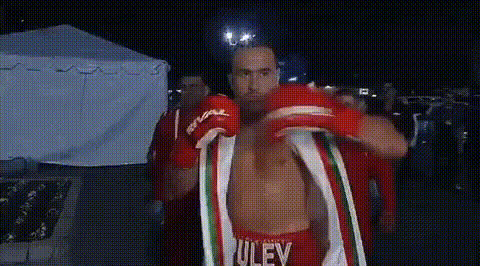 Boxer Walks To The Ring