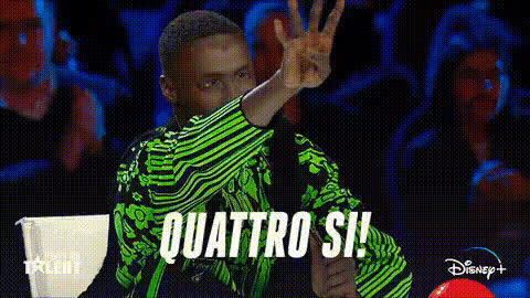 Boy Showing Four Fingers Up