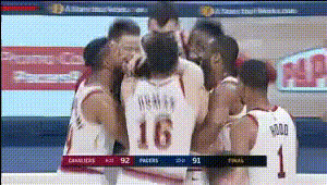Cavs Players Celebrate Win