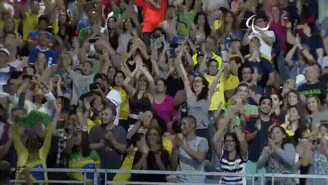 Cheering Crowd Faces