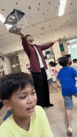 Child Laughing In Classroom