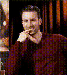 Chris Evans Sitting Thoughtfully