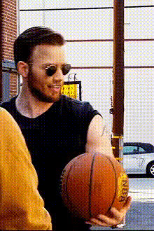 Chris Evans With Basketball