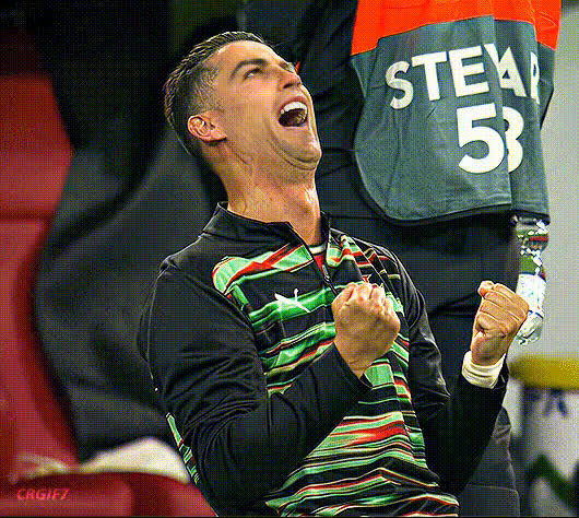 Cristiano Ronaldo Excited Face