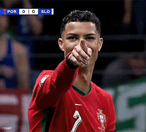 Cristiano Ronaldo Smiling Pointing