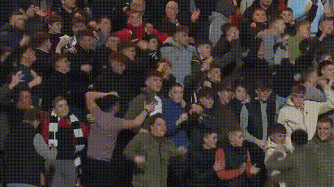 Crowd Cheering Happy Faces