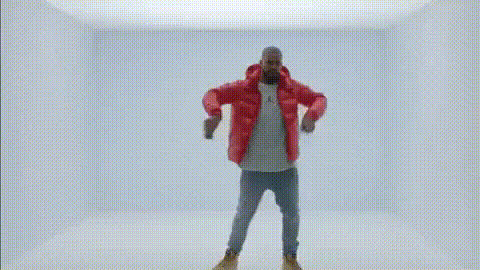 Drake In Red Puffer Jacket