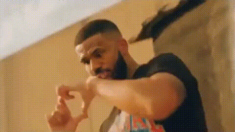 Drake Making A Hand Gesture