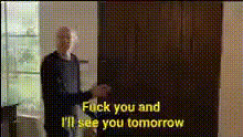 Elderly Man Angry Goodbye