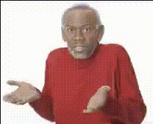 Elderly Man Shrugs