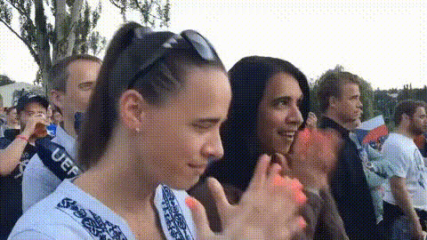 Emotional Female Soccer Fan