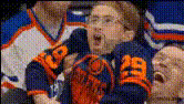 Excited Hockey Fan Boy