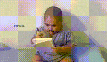 Fat Baby With Pen