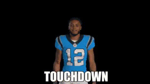 Football Player Celebrating Touchdown