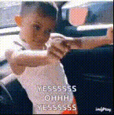 Funny Child Making A Fist