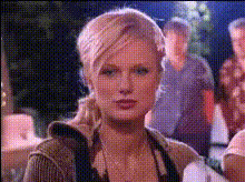 Funny Face Blonde Woman