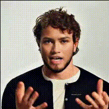 Funny Face Curly Hair Man