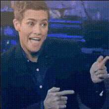 Funny Face Pointing Man