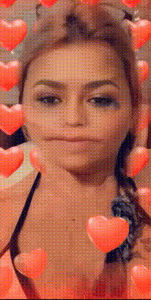 Funny Face With Hearts