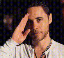 Jared Leto Saluting Goodbye