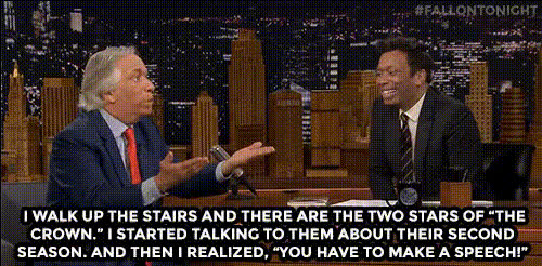 Jimmy Fallon And Guest Chatting 1