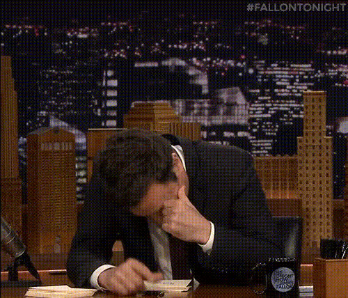 Jimmy Fallon Laughing On Set