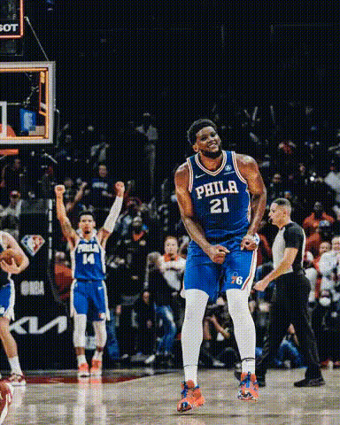 Joel Embiid Celebrating