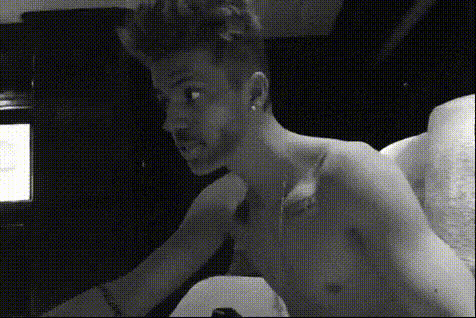 Justin Bieber Shirtless Closeup