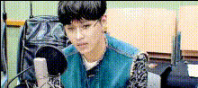 K Pop Star Recording Song
