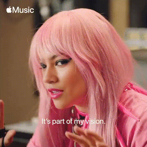 Lady Gaga In Pink Wig