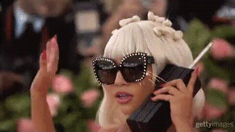 Lady Gaga On Phone 1