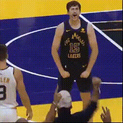 Lakers Basketball Player Celebrating