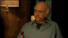Larry David Reacts Skeptically