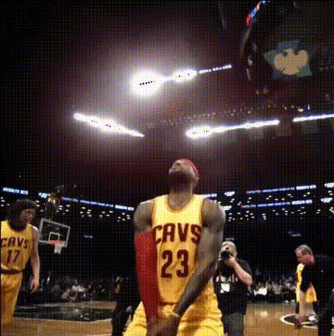 Lebron James Celebrating On Court