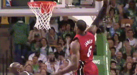 Lebron James Dunking Basketball 3