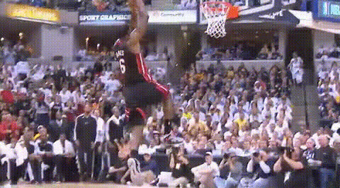 Lebron James Dunking Basketball 6