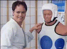 Man And Mannequin Martial Arts