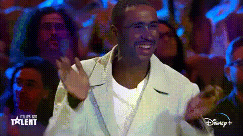 Man Cheering On Talent Show