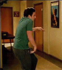 Man Dancing In Hallway