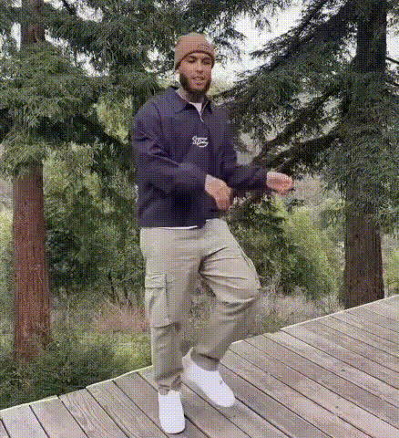 Man Dancing Outdoors
