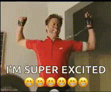 Man Flexing With Excitement