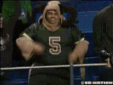 Man In Green Jersey Cheering